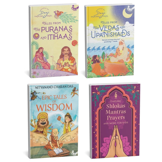 🌟 Stories, Shlokas & Mantras – 4 Books (₹699) English